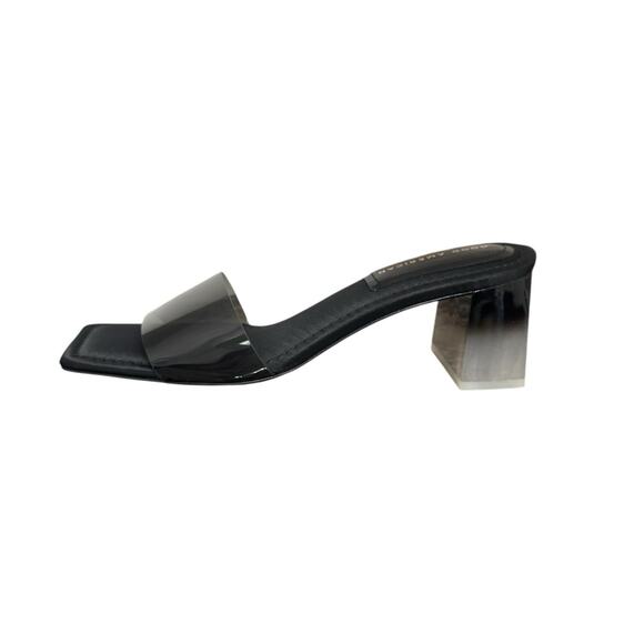 NIB! Good American Block Heel Slide Sandal in Black - Size 9.5 - Picture 7 of 11